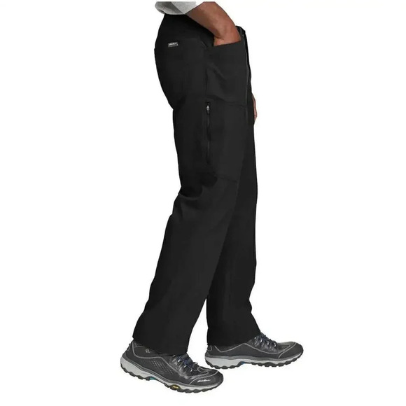 Eddie Bauer Fleece lined tech pants Black Size 36/32 #8 - Picture 5 of 13
